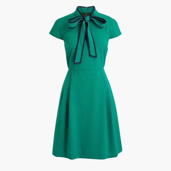 nwt j.crew  tie neck dress in 365 crepe 4P - Picture 12 of 12